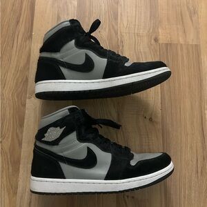 Jordan Black and Gray High-Top Sneakers